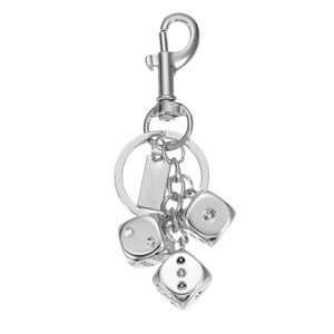 Silver Dice Keychain / Bag Charm